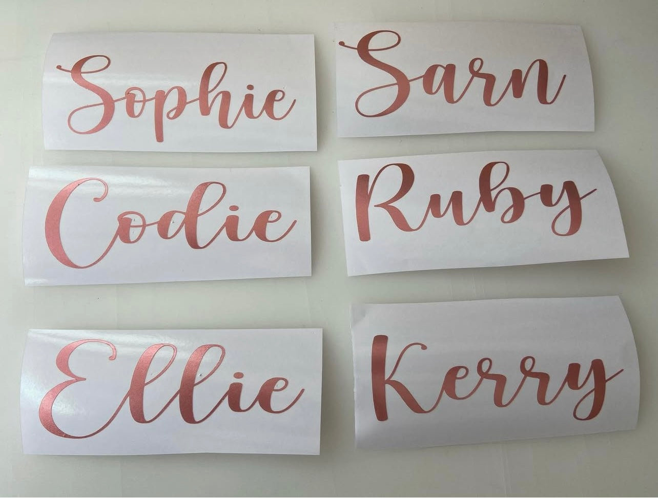Personalized Champagne Flute Vinyl Labels