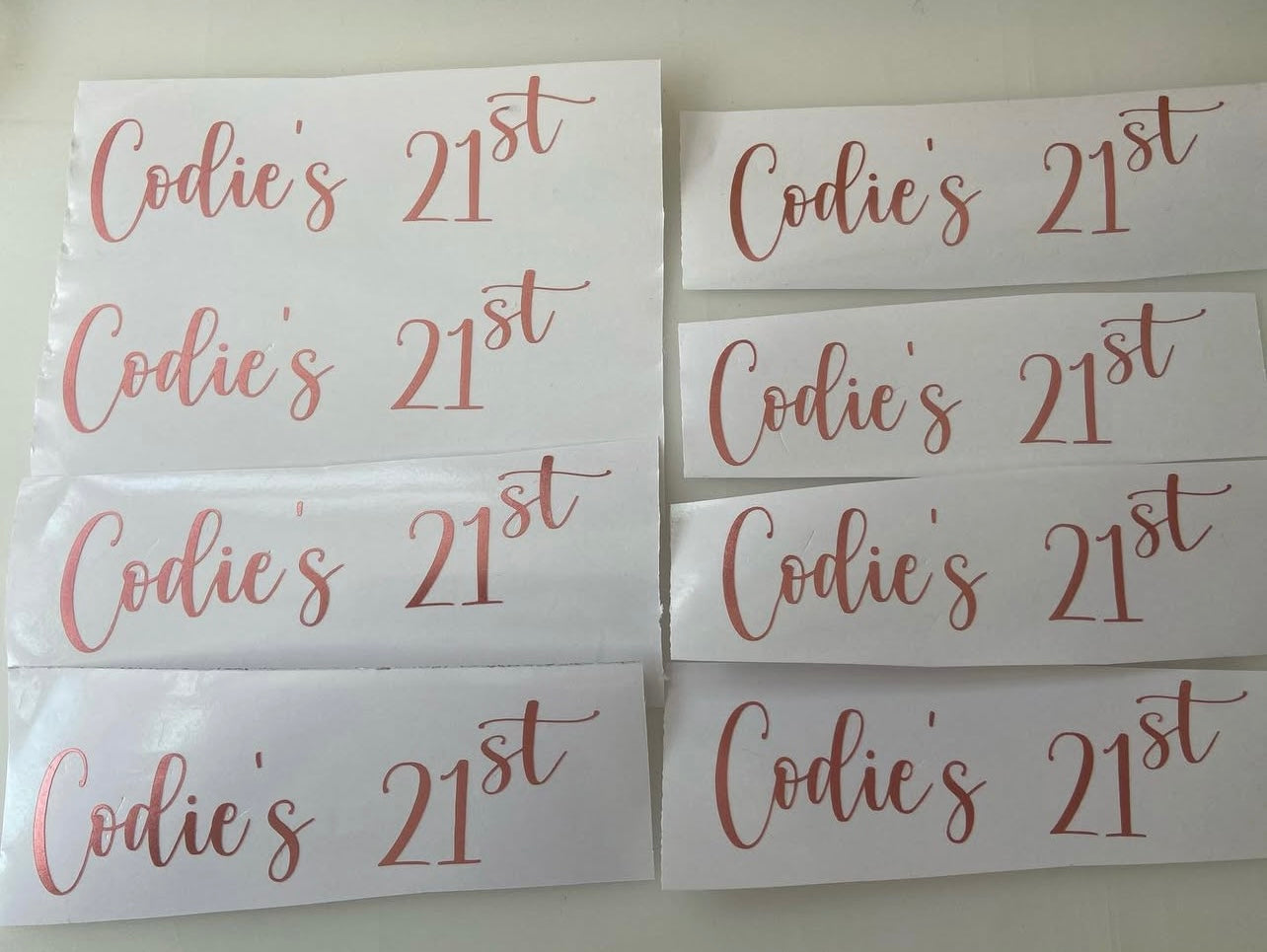 Personalized Champagne Flute Vinyl Labels